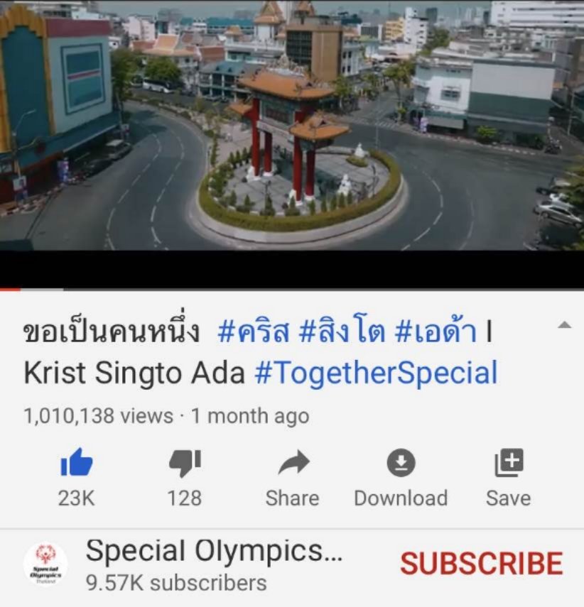 SKVideoDateTeam's tweet photo. 🎉Special Olympics propaganda song —— “ขอเป็นคนหนึ่ง” ，the broadcast volume has exceeded one million!
@kristtps @stjinx_maya 
#ทีมพีรญา https://t.co/mXJJBYzcTk