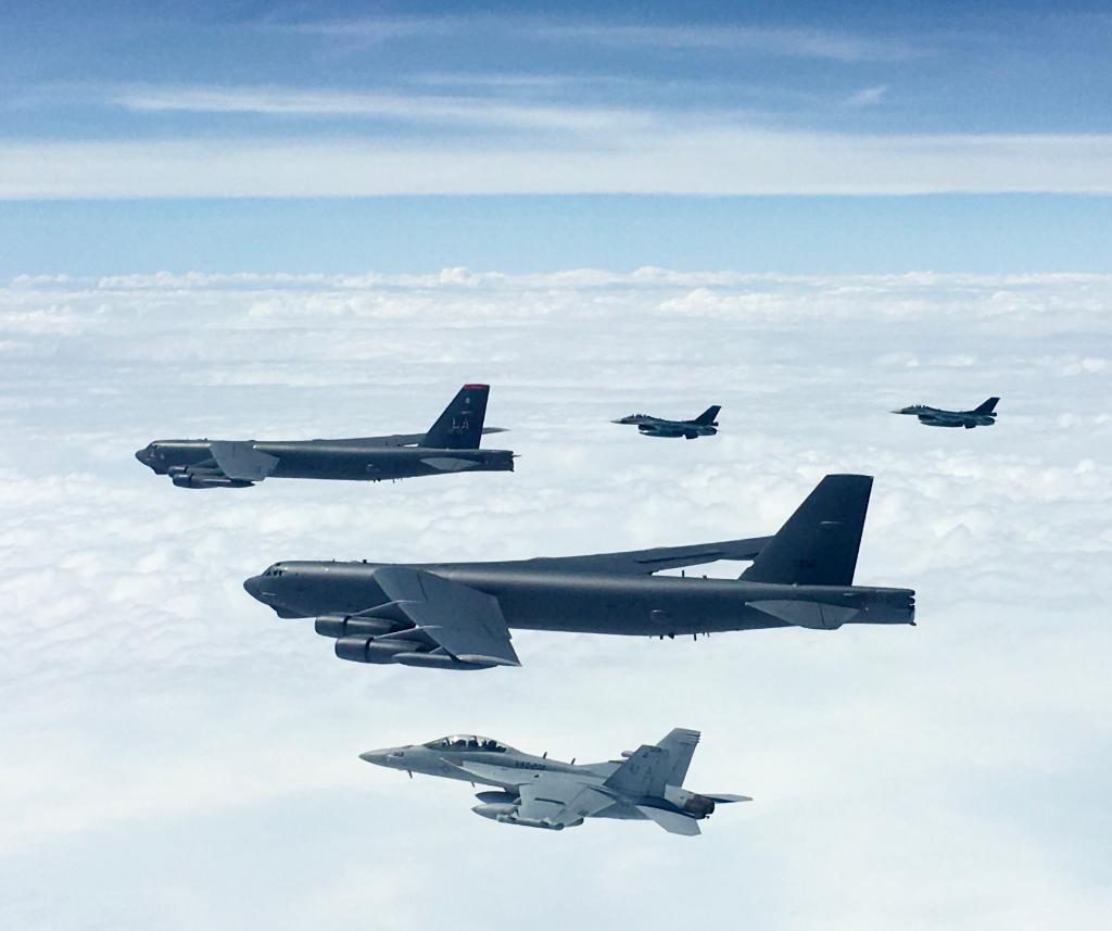 USNavy's tweet photo. #USNavy photos of the day: The #USSTheodoreRoosevelt and #USSNimitz Carrier Strike Groups operate in the Philippine Sea with #USSRalphJohnson and #USSPrinceton and #VAQ209, #usairforce and #JASDF operate off the Japanese coast. ⬇️ info &amp; download ⬇️: https://t.co/vI6KdY0JQD? https://t.co/0Bcl0cW8bg