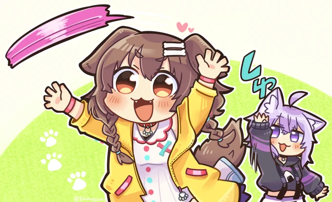 とっておいで～!
#おかころ #できたてころね #絵かゆ 