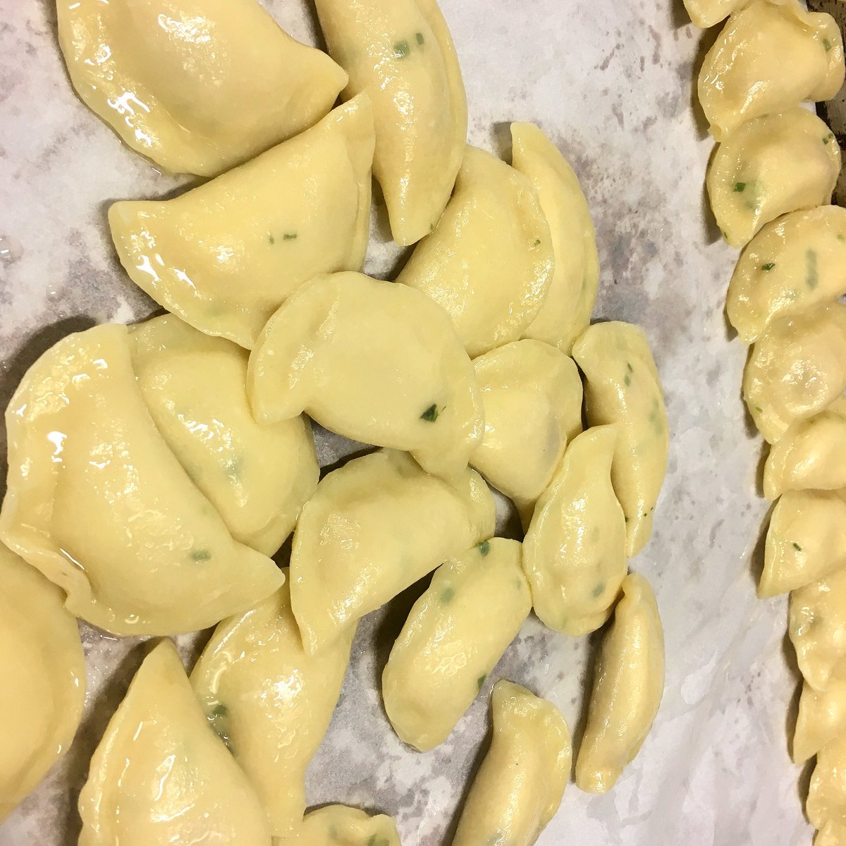 Pierogi available tomorrow!  Email orders to thepiggymarket@Gmail.com fresh strawberries, lettuce, kale and chard from <a href="/rideaupinesfarm/">RideauPinesFarm</a> also available with much more!