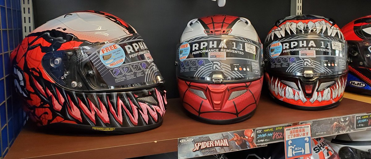 HJCヘルメット❕ カーネイジ ? スパイダーマン×ヴェノム MARVEL激熱 