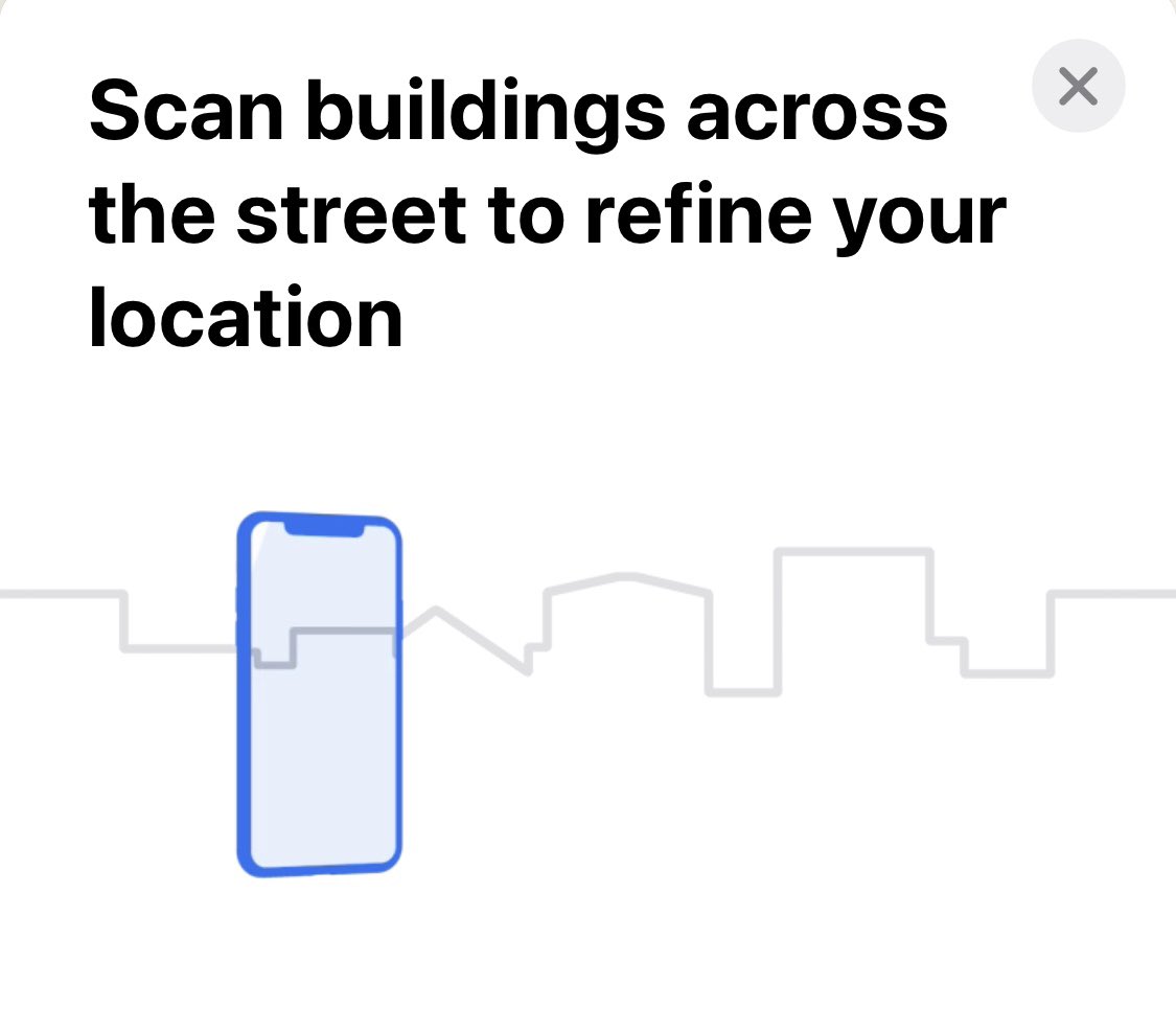 Here’s an iOS 14 tidbit I haven’t seen anyone talking about: Apple Maps has a ‘Refine Your Location’ prompt which tells you to scan the neighborhood 
