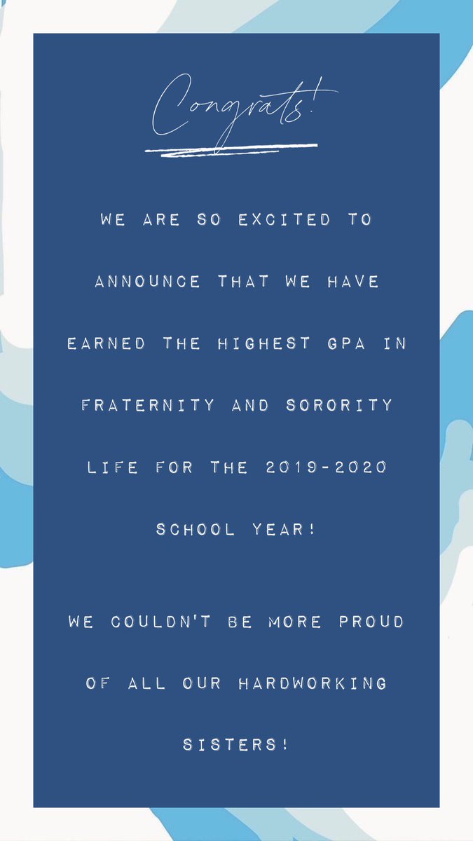 So proud of our sisters as we have earned the highest GPA in Fraternity and Sorority Life at a 3.56! 💙💎 #fauadpi #fau24