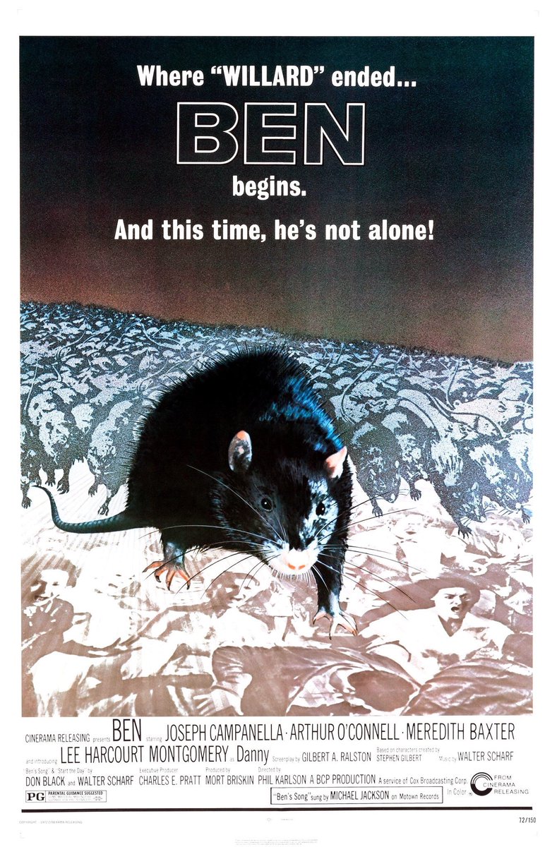 FilmNewsNos's tweet photo. 🎬MOVIE HISTORY: 48 years ago today, June 23, 1972, the movie ‘Ben’ opened in theaters!
#LeeHardcourtMontgomery #JosephCampanella #ArthurOConnell #RosemaryMurphy #MeredithBaxter #KazGaras #PaulCarr #RichardVanVleet #KennethTobey https://t.co/q9H4Jngc0k