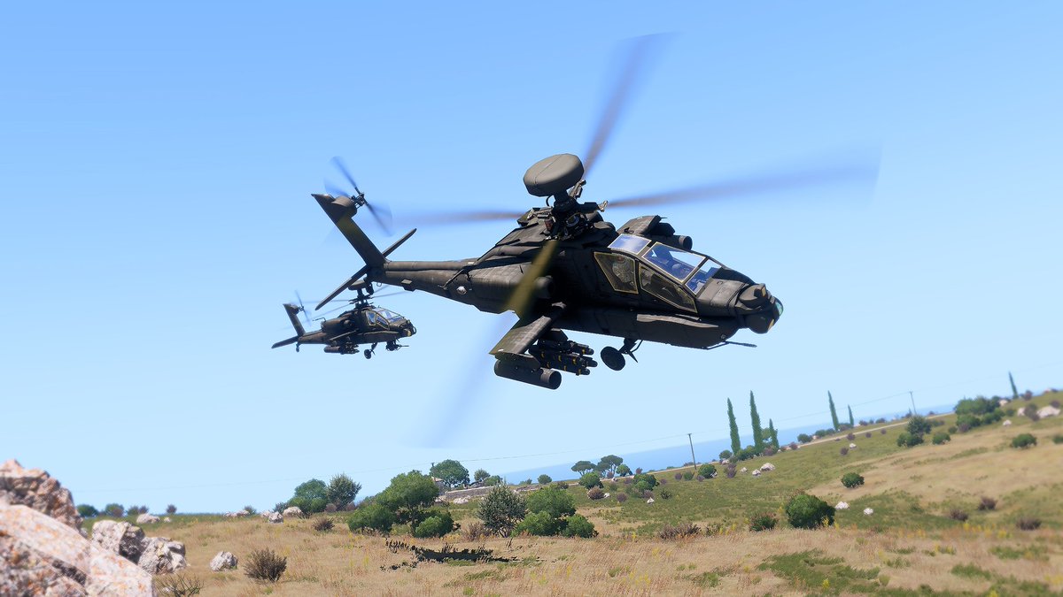 Apaches volando bajo @Arma3official @rhsmods @Arma3CUP @GrupoArmados