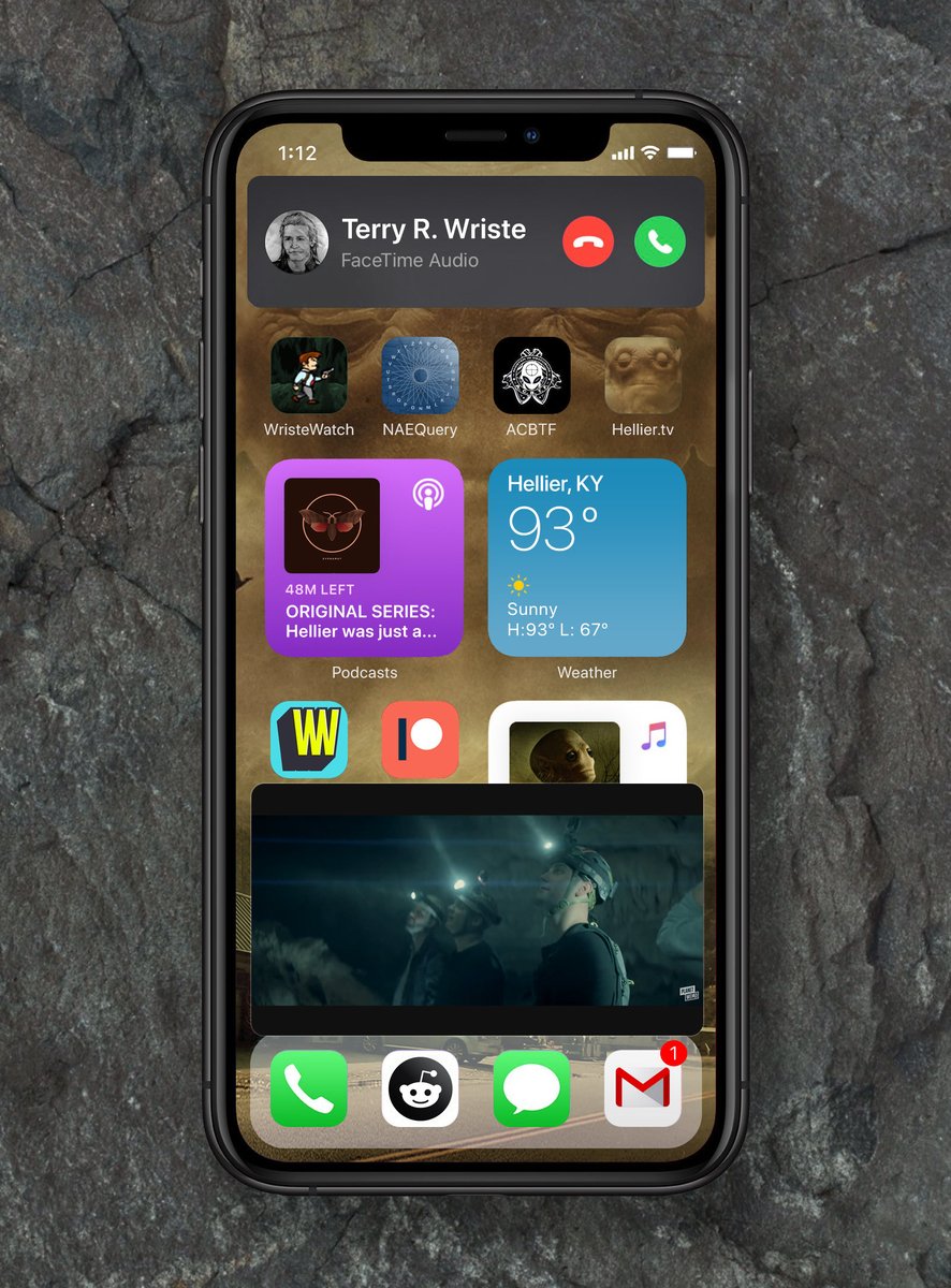 cmilburndesign's tweet photo. iOS 14 hype has me conceptualizing how #Hellier fans will be utilizing the new features! #ACBTF #PiP #Widgets #iOS14 #WWDC https://t.co/KSpI8V7328