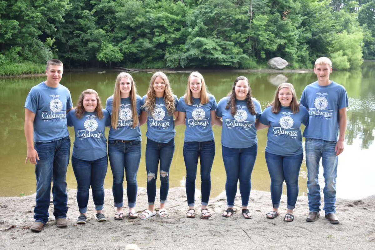 ColdwaterFFA's tweet photo. On Monday our new officer team held their annual officer retreat! They planned lots of fun meetings, events, and activities for the upcoming school year for our chapter! They also played lots of games and team bonding activities!💛💙 https://t.co/8PfqCVkEFK