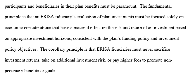 So much for ESG funds as an option in ERISA plans. Meet DOL's new proposed rule: https://www.dol.gov/sites/dolgov/files/ebsa/temporary-postings/financial-factors-in-selecting-plan-investments-proposed-rule.pdf