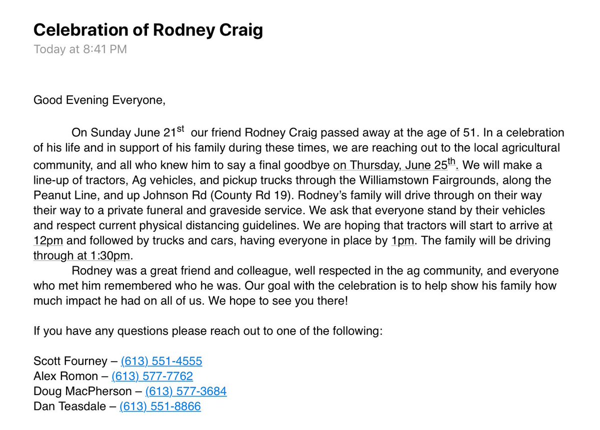 Please help me pass this around and support us for the Craig and McRae families