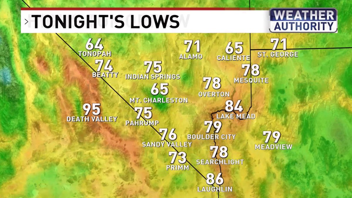 ChloeKoast's tweet photo. You know it’s summertime in Las Vegas when the most comfortable temperatures happen overnight. ✨ #WeatherAuthority #LasVegas #OvernightLows https://t.co/jarTZHQMN1