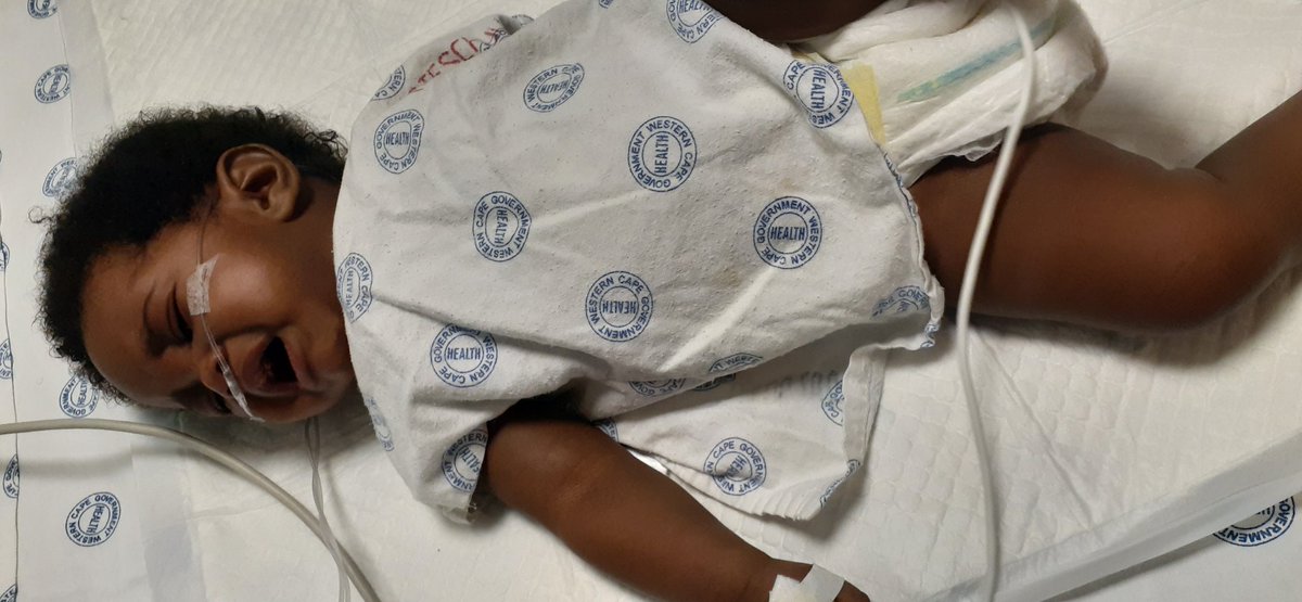 MissLeighSar's tweet photo. Nothing hurts than seeing your child in a hospital gown, she is only 4months old and they say she has Cardiac failure. God I pray she heals...
#CoronaVirusSA #DangerouslyInLove https://t.co/oAbUdj8j52