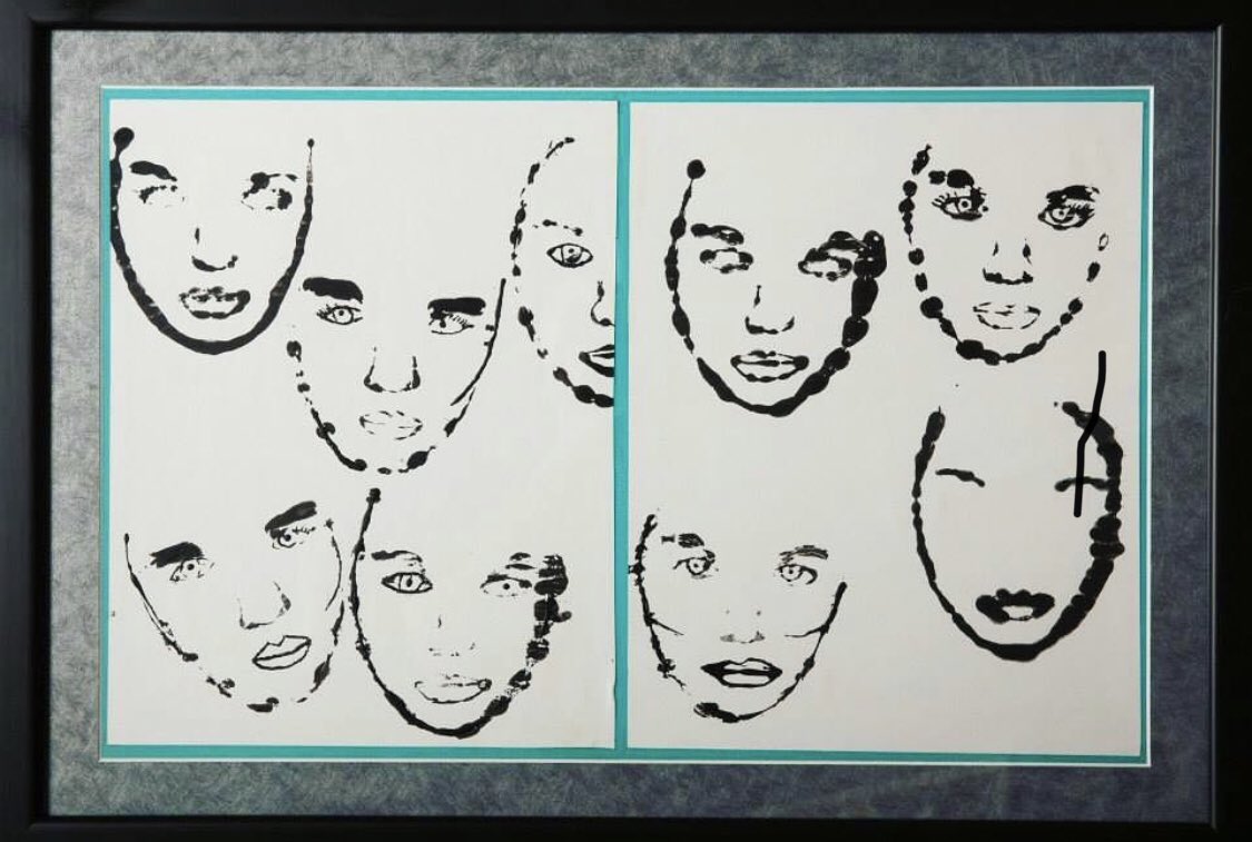 artbysin1's tweet photo. "The Many Faces of Me" #ARTBYSIN #sinclaircorbettart #handprinting #blackglue #faces #blackandwhite #femaleartist #femaledesigners #selfportrait https://t.co/1v1H2PfDuf