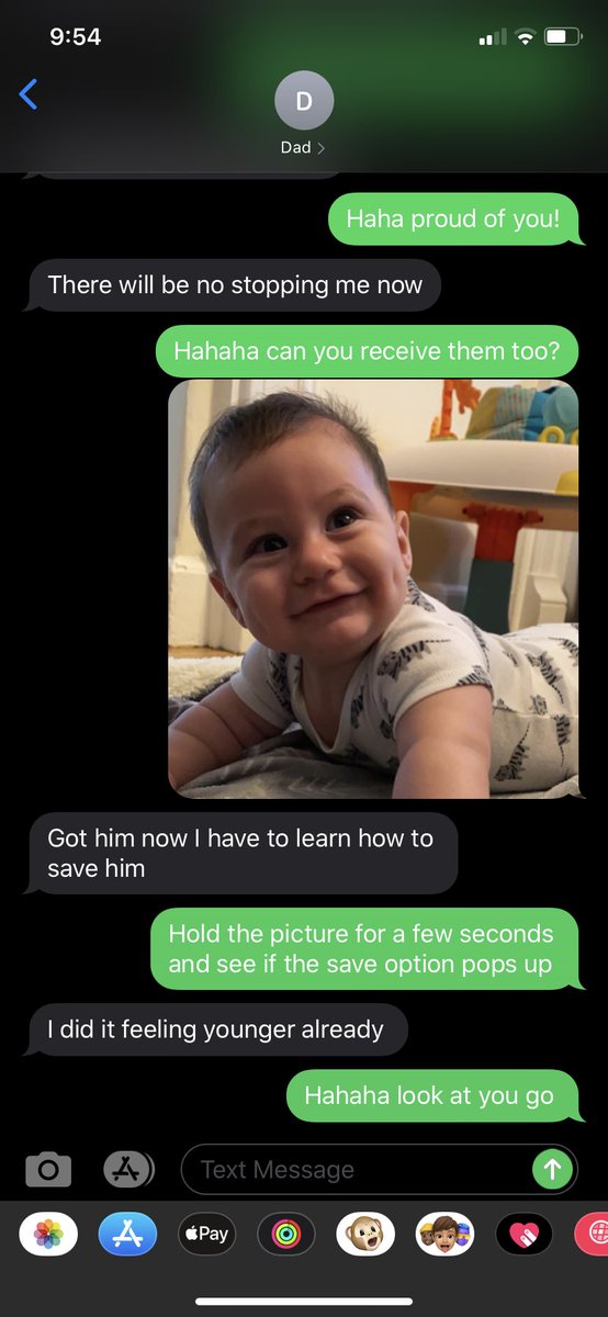 k_0brien's tweet photo. It’s 2020 and my dad has just learned how to send, receive and save pictures on his cell phone 🎉 https://t.co/Yi2LblLW5j
