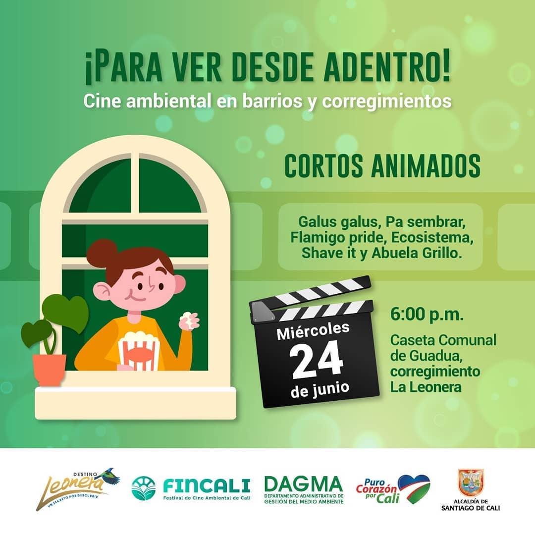 festivalFINCALI's tweet photo. 🎬🍃 📣 Este miércoles 24 de julio, regresamos a nuestros barrios y corregimientos, llevando #CineAmbiental junto al @DagmaOficial, en esta ocasión visitaremos el corregimiento de La Leonera, unidos todos #RodandoElMensaje 📽️ 🏘️🌳  #ElCineEsSemilla https://t.co/FPQA2084Az
