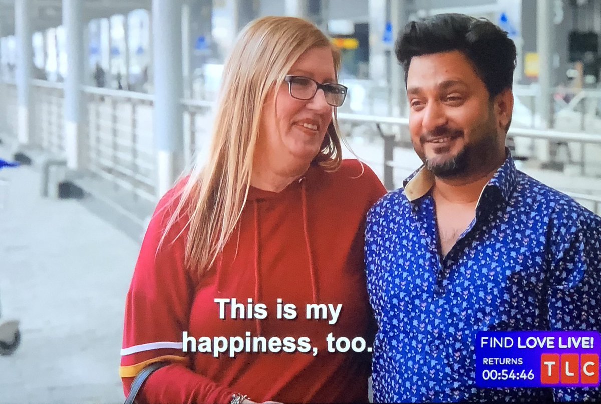Find someone who looks at you (sells her clothes/furniture/house, abandons her family, delays her retirement, accepts your current marriage, flies in jeans for 30 hours, holds a flower pot on her head while a cow shits in her hallway) like Jenny looks at Sumit. ❤️ #90DayFiance