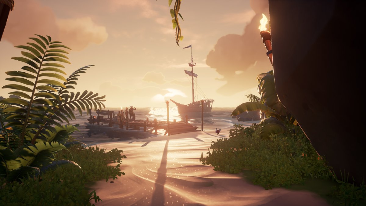 #SoTShot <a href="/SeaOfThieves/">Sea of Thieves</a> This is a few of my golden hour photos. The first one i call "the first voyage" definitely my favorite of them :)