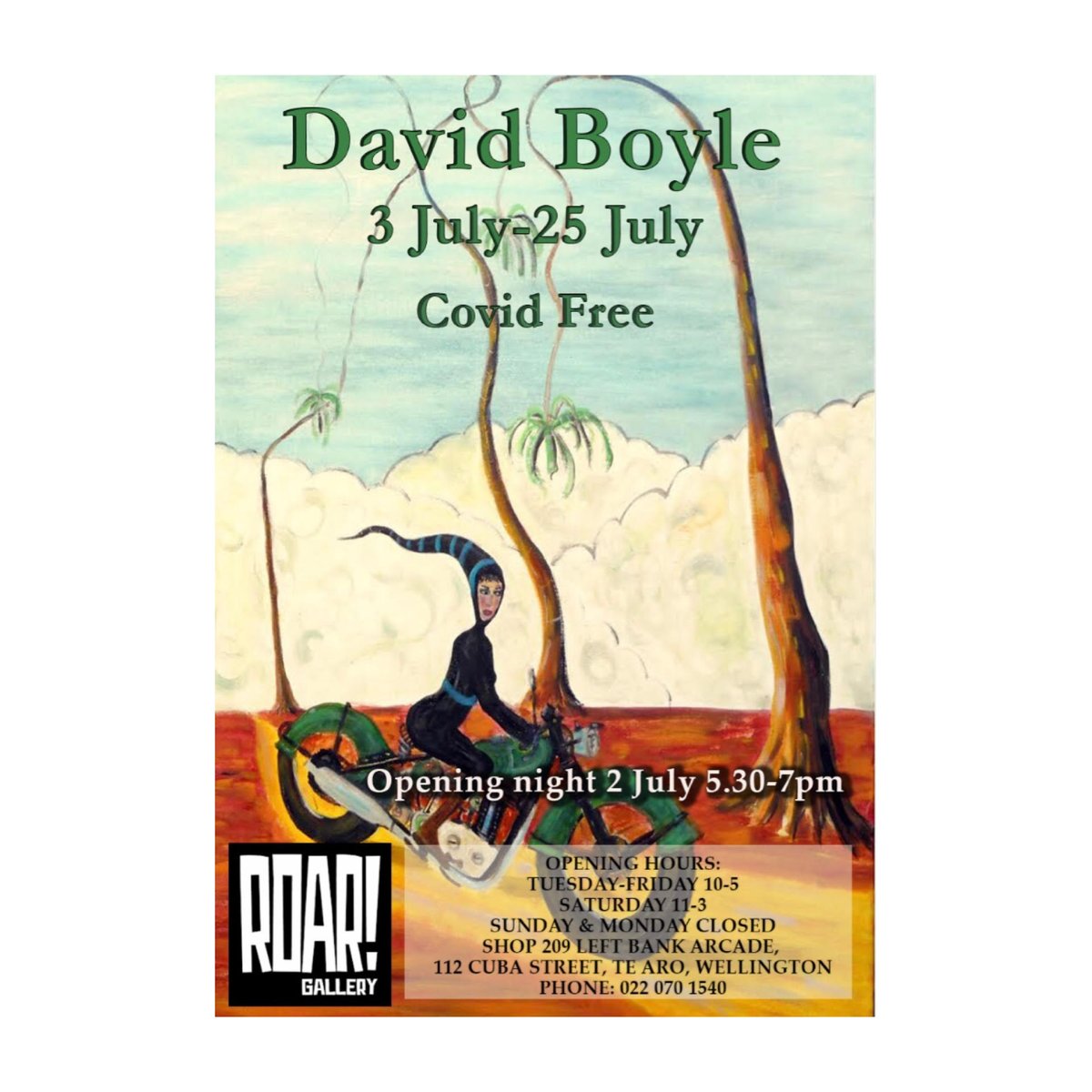 Next exhibition, Covid Free by David Boyle!