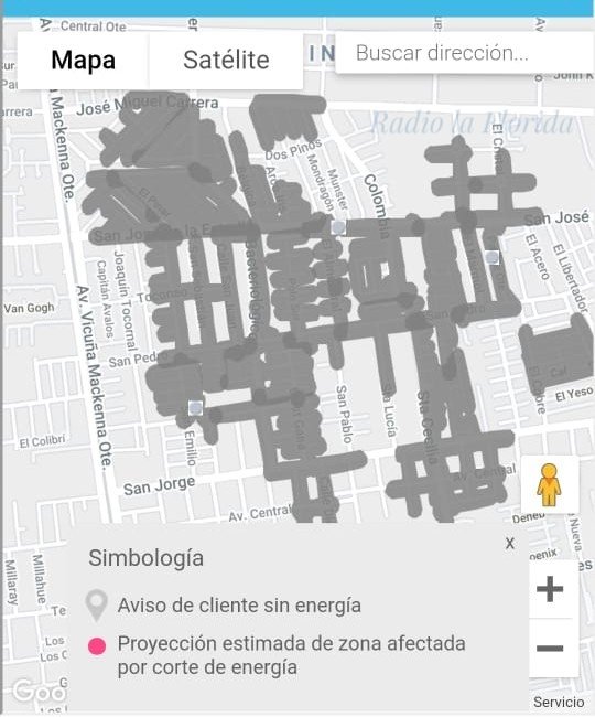radiolaflorida's tweet photo. Creo que el sector era un poco más grande verdad? Donde solicitar información de este corte de más de dos horas? @SEC_cl #laflorida #OngChile #Covid19Chile @hdestrellamunoz https://t.co/lDMlk0zWA5