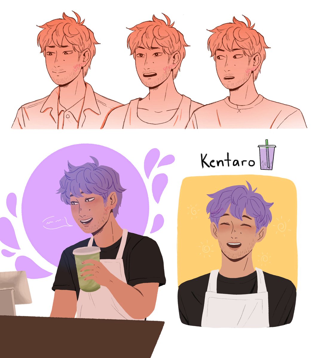 It is them, my boba shop oc's// Minho hates boba but only goes to see the cute barista ?? 