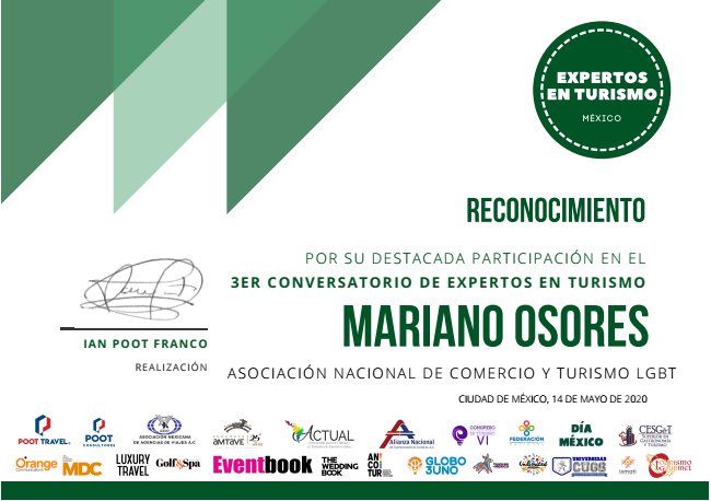 ancoturlgbtmx's tweet photo. Muchas gracias @ianpootfranco por dejar participar a nuestro Presidente @Mariano_Osores en el 3er Conservatorio de Expertos en Turismo, Presentando la Red Nacional de Turismo #RNTLGBT #LGBTQ como Reactivador de las Economías Regionales #ViajaConOrgullo🏳️🌈#TurismoPrioridadNacional https://t.co/Rbec4u5yhR