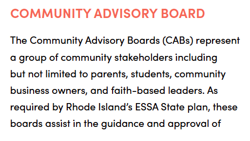 Providence Schools Community Advisory Boards tweet media