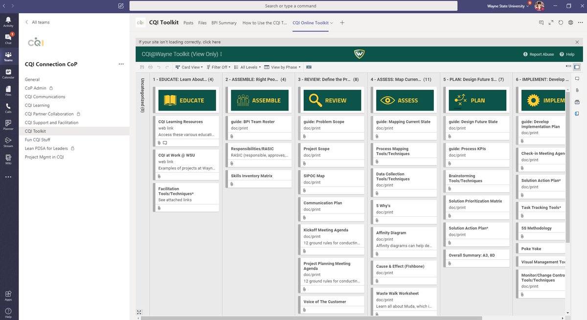 leanheglobal's tweet photo. Our online CQI Toolkit takes on a visual format that intuitively guides users to the tools they need at different phases of the process improvement cycle, while providing easy samples and templates.

#LeanHE #TwitterTakeover #cqi4wsu #warriorCQI @PAIWayneState @WayneState https://t.co/MONpoyUpZ2