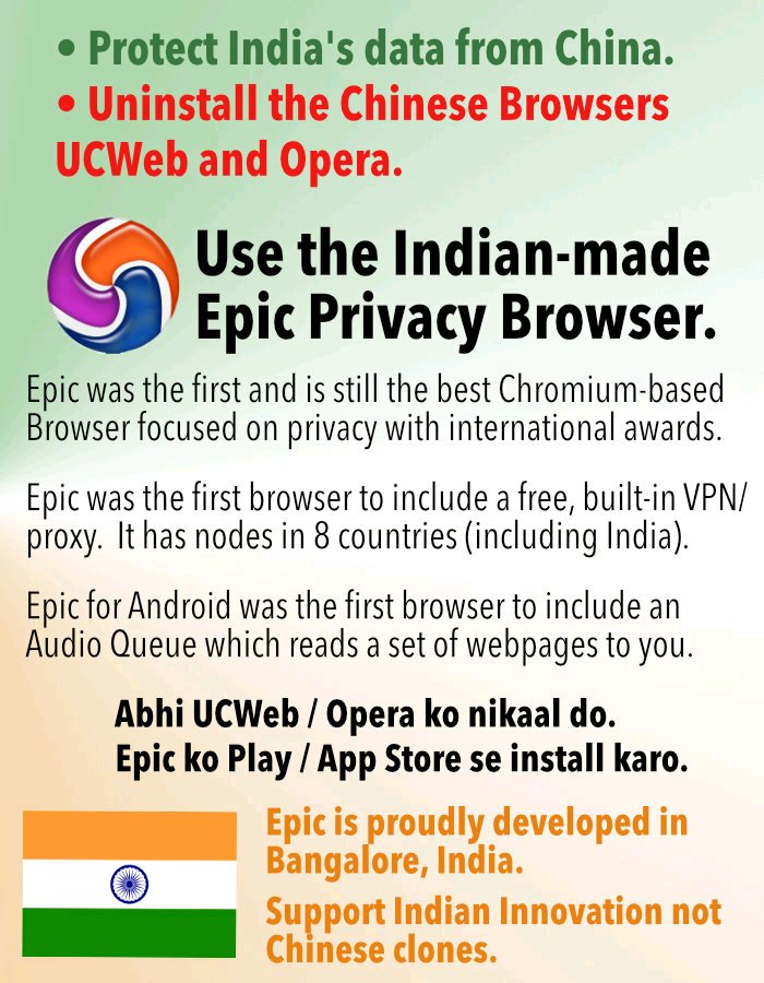 108pranay's tweet photo. I am using EPIC Privacy Browser from 6Months ❤️ i already tweeted about it in the past, its available for Android,iOS,Mac,Windows, developed by Hidden Reflex, website https://t.co/oqWxJGatbB #Epic #EpicPrivacyBrowser #EpicBrowser #HiddenReflex #India #Bharat @epicbrowser #Browser https://t.co/hrkshnClQI