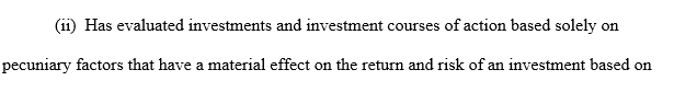 Also, just to highlight the significance of the proposal: it's clear that ERISA fiduciaries must maximize plan wealth, thus putting the kibosh on proposals (like  @DHWebber1's, like Strine's) that institutions consider beneficiary welfare overall (health, safety, jobs, etc):