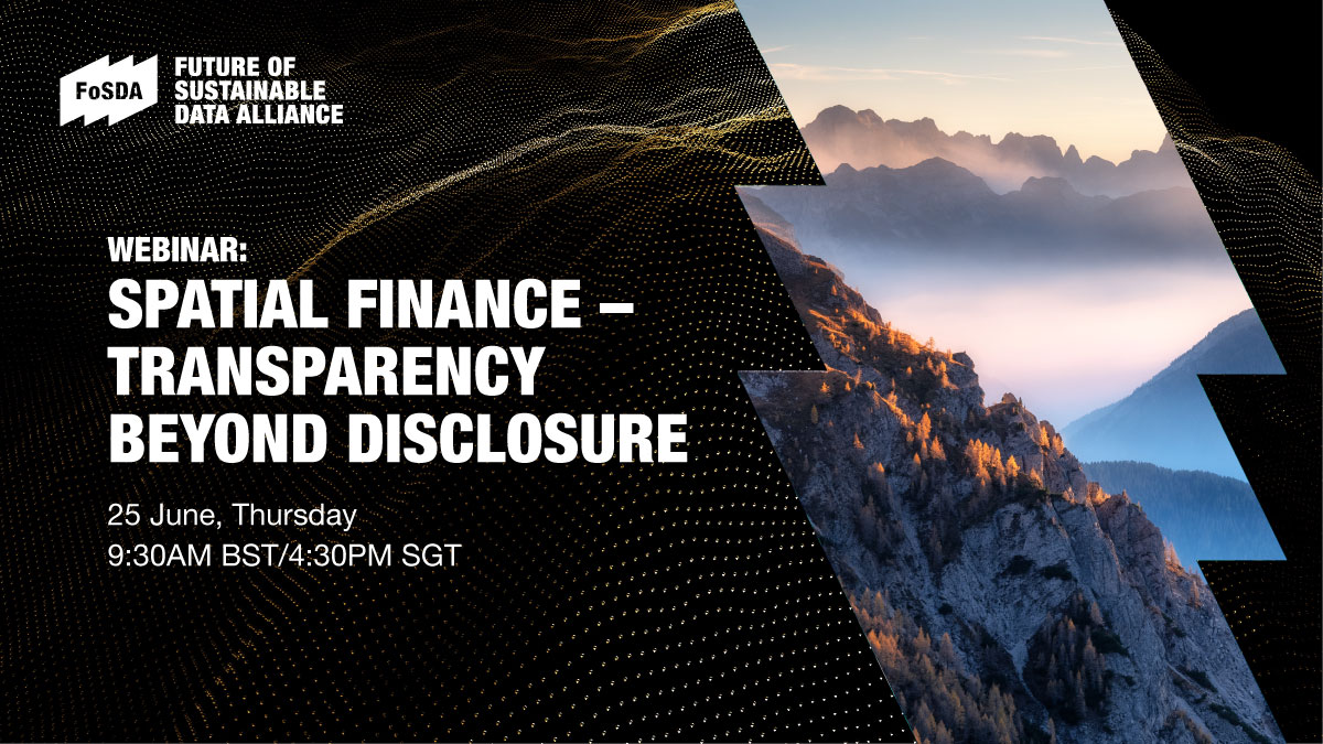 FinanceSpatial's tweet image. Join us tomorrow at @Refinitiv&apos;s &quot;Transparency Beyond Disclosure webinar&quot;  alongside @wwf_uk and @ghgsat to explore how #SpatialFinance can support a just transition to a more sustainable economy. 
solutions.refinitiv.com/FoSDA_spatialf…