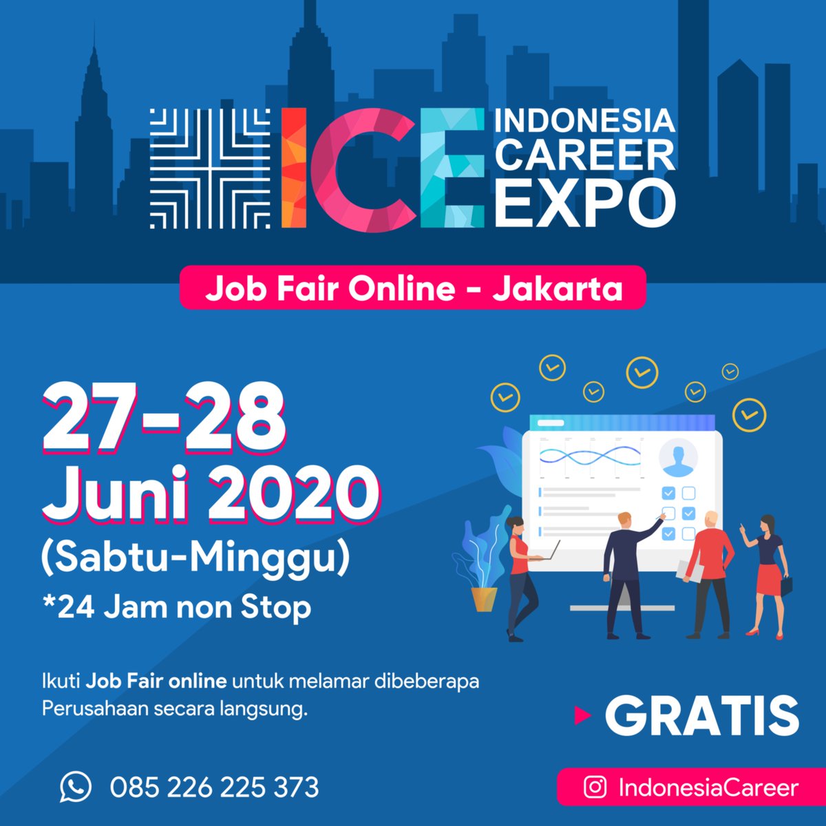 INDONESIA CAREER EXPO
Job Fair Online - Jakarta

cek di IG <a href="/IndonesiaCareer/">MAXI ORGANIZER</a> untuk melihat update berikutnya