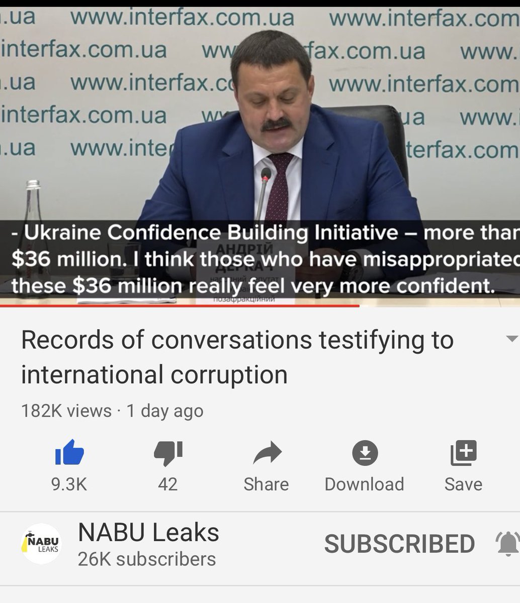 He’s still talking about how US taxpayers have been ripped off too and how Ukraine has set up ridiculous agencies who have gigantic budgets and zero accountability. It’s how they launder money of course