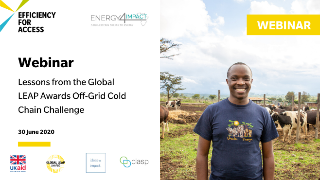Energy4Impact's tweet photo. Cold rooms have the potential to significantly improve livelihoods for smallholder farmers in #OffGrid areas by reducing post-harvest losses, but the technology solutions remain nascent. Join us on 30 JUNE for a webinar on the @LEAP_Awards #OGCCC: https://t.co/p66k04BZqA https://t.co/pV55rivgef