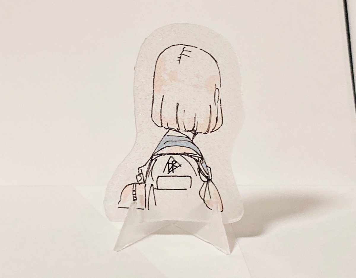 1girl traditional media solo sailor collar pencil neckerchief backpack  illustration images