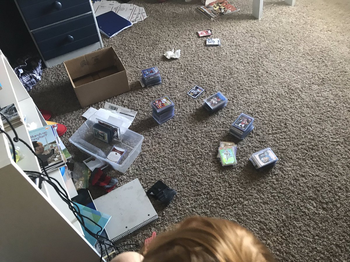 Parker continued working towards his goal, shipping out free packs to kids, and also doing Random Acts of Kindness in the card hobby. I’ve come home to cards sorted in donation piles!