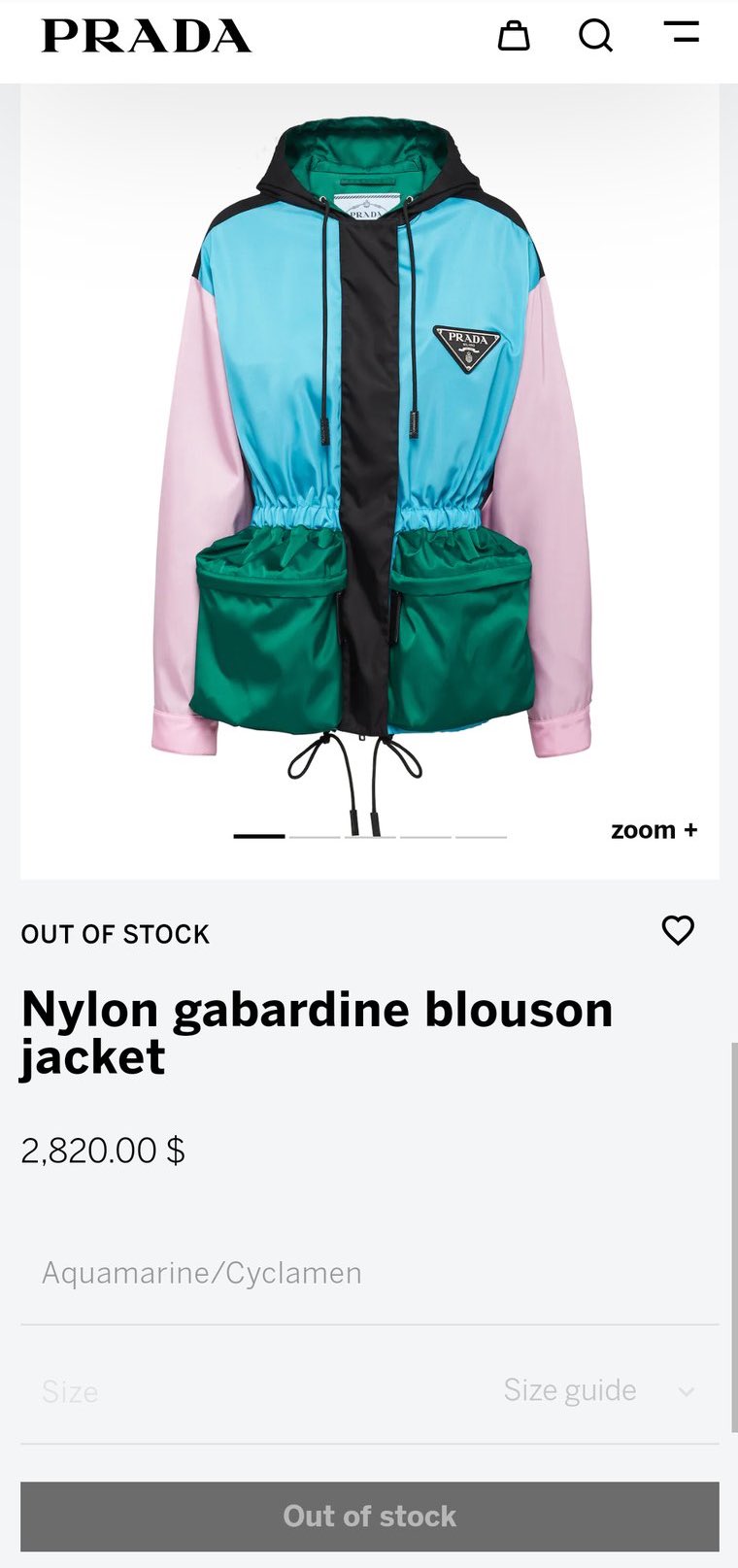 JK DAILY on X INFO The Prada Nylon Gabardine Blouson Jacket Jungkook worn for Vogue Japan August Issue is OUT OF STOCK in PRADA US FRANCE CANADA JAPAN KOREA UK UAE. https t cQA1oKbvEv https t Uc...