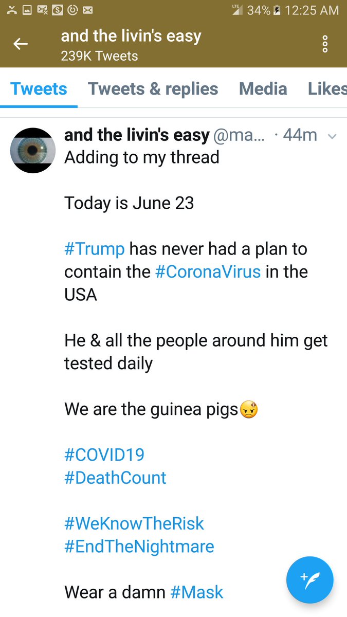 Adding to my threadWake up  #MAGAYou've been conned by  #TrumpThe  #CoronaVirus is real...and it's highly contagiousWe all know why he won't wear a  #Mask #COVID19 #Testing #DeathCount #ICU https://twitter.com/CNN/status/1275631509232250880?s=19