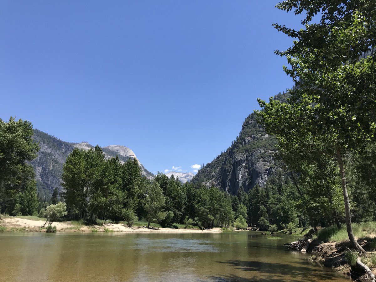 JanelleElise11's tweet photo. Thankful that national parks are reopening again just in time for summer adventures! Took a break from coursework and went to Yosemite National Park yesterday with my family! #DU501 https://t.co/vPXOGRiehb