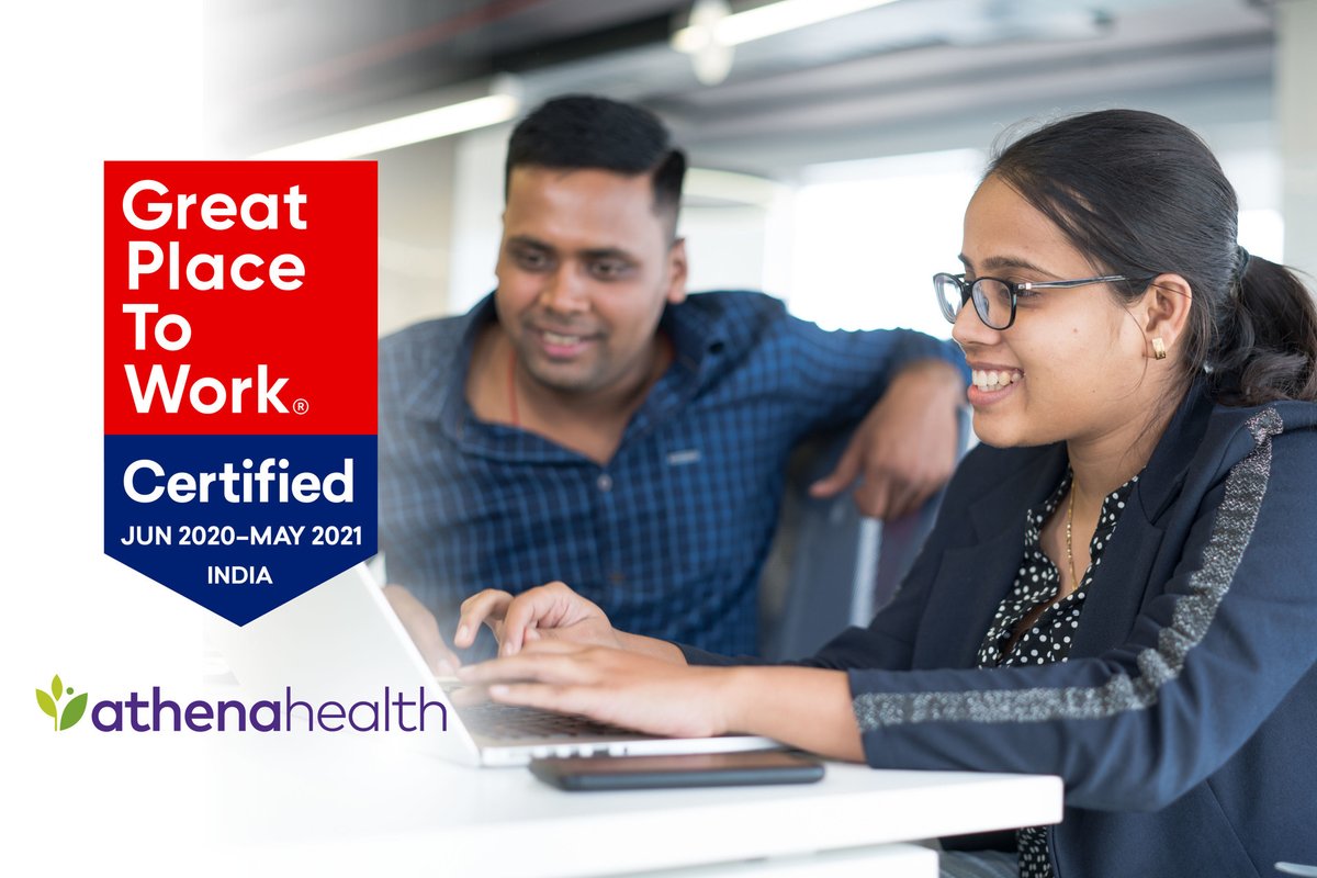 kunalshrestha's tweet photo. Excited to share this news - well deserved GPTW certification for athenahealth! https://t.co/I9m2AEFi5i