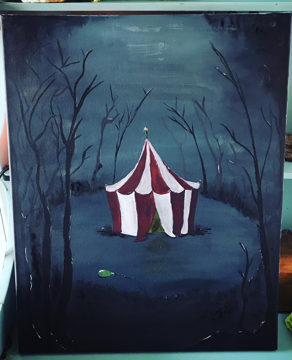 JaeRichDesigns's tweet photo. Busted out the acrylics for the first time in ages the other day. #art #circus #forgottenspaces https://t.co/QMwtY83hYV