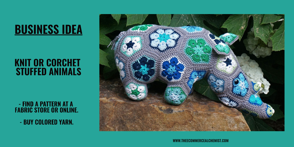 e_alchemist's tweet photo. Business idea: Knitting or crocheting stuffed animals. Just look how cute this hippo is!! They'd also be a great gift idea.
Find more business ideas https://t.co/RPQugYFPTp.
-
#knitting #crocheting #stuffedanimals #businessidea #useyourtalent #Creative #creativethinking https://t.co/MMSQZKHWUo