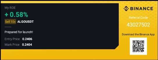 Welcome ALGO on binancefutures
#BinanceFuturesALGO