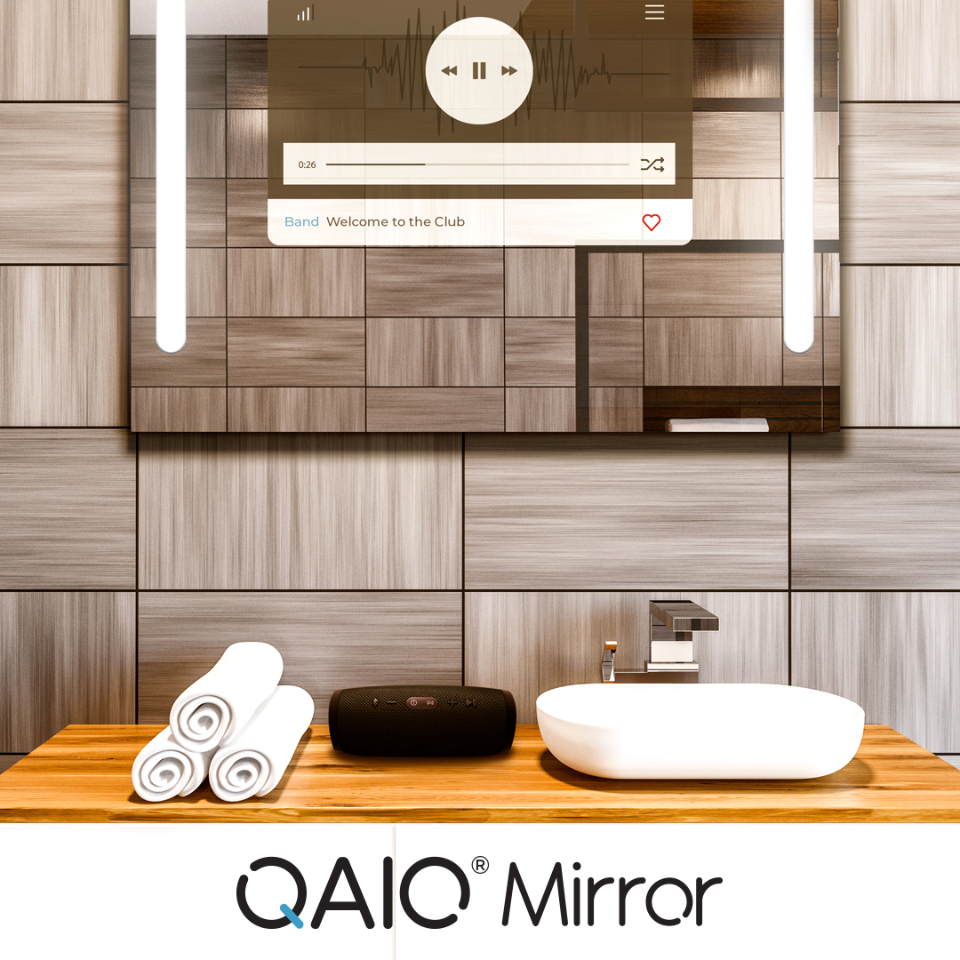 Jamen Sie mit dem QAIO Smart Spiegel zu Ihren Lieblingssongs. Schließen Sie Ihre Bluetooth-Lautsprecher an und hören Sie jederzeit und überall in Ihrem Haus Ihren Lieblingssong. 
bit.ly/2MD9sdy
