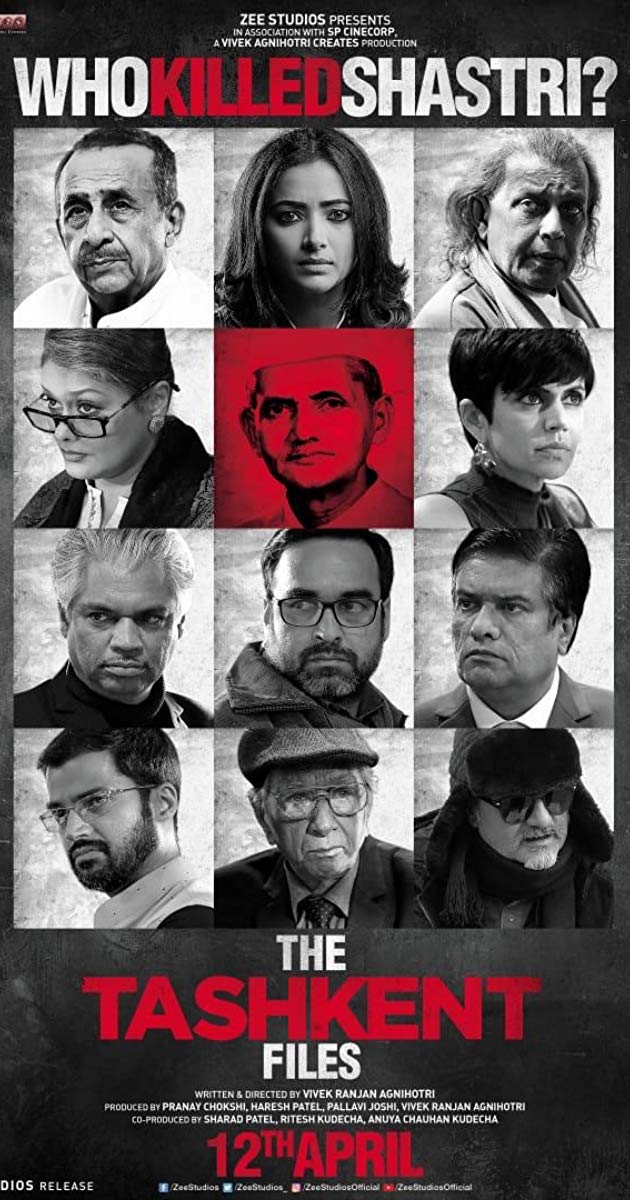 THE TASHKENT FILES-தி தாஷ்கண்ட் பைல்ஸ்(HINDI) தாஷ்கண்ட் ஓப்பந்தம் கையெழுதிட்டா அடுத்த நாள்,இந்தியாவின் முன்னாள் பிரதமர் சாஸ்த்ரி அவர்கள் மரணம் அடைகிறார்,அனால் அவர் மரணம் மர்மாக இன்றளவும் இருக்கிறது.இது பலரின் சதியாக இருக்கலாம் என்பது கருத்து.இதை மையமாக கொண்டு எடுக்கப்பட்ட படம்.