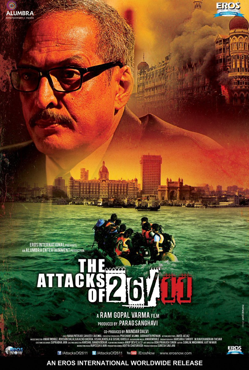 THE ATTACKS OF 26/11-இந்தியாவின் மீது தீவிரவாத தாக்குதல் இன்றும் முழுவதுமாய் நிறுத்த படவில்லை,நவ,2008,Lashkar-e-Taiba தீவிரவாதிகள் மும்பையை சுமார் பத்து இடங்களில் தாக்கினர்,சுமார் நான்கு நாட்கள் நடந்த இந்த தாக்குதலில் பல மக்கள் இறந்தனர்,அந்த கொடிய செயலை பற்றி விலகிய படம்.
