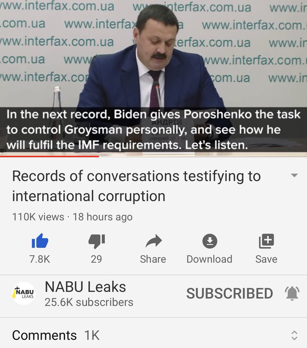 He then plays another convo from April 2016 between Biden and Poroshenko and Poroshenko is asking for Biden’s word but it’s clear Biden doesn’t quite trust him. Huh wonder why 