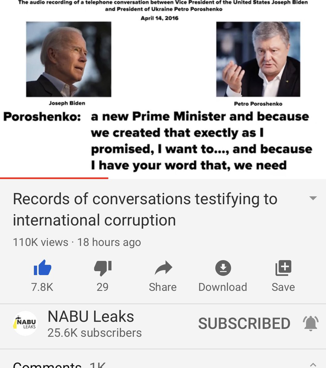 He then plays another convo from April 2016 between Biden and Poroshenko and Poroshenko is asking for Biden’s word but it’s clear Biden doesn’t quite trust him. Huh wonder why 