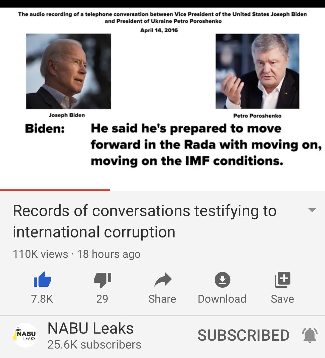 More of the April 2016 call and Biden’s pressuring Poroshenko to stay the course, don’t try and renegotiate