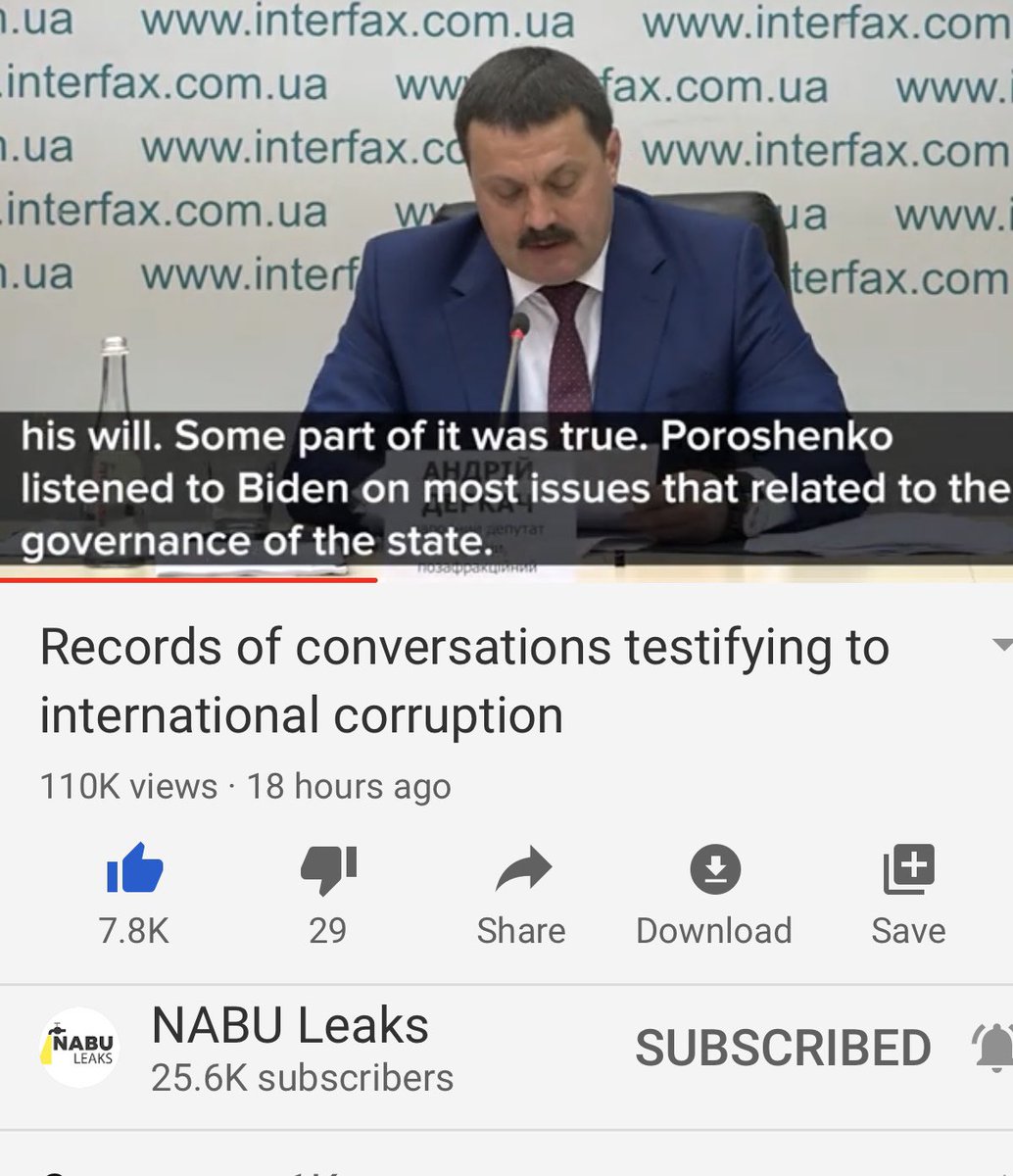 Biden told Poroshenko to make the prime minister do what we need and you’ll get your money; Biden controls Ukraine and it’s very clear