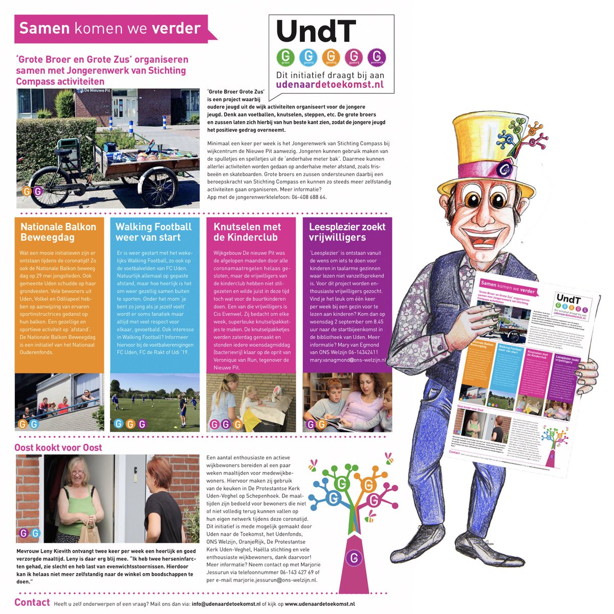 UdenToekomst's tweet photo. ... op deze schitterende, zonnige dag staat onze ‘Samen komen we verder’ pagina weer in het Udens Weekblad. Deze maand met o.a. aandacht voor de Kinderclub van de Nieuwe Pit, de noodmaaltijd bezorging van ‘Oost kookt voor Oost’ en nog veel meer! Veel leesplezier allen! https://t.co/nRZl3ZOjun