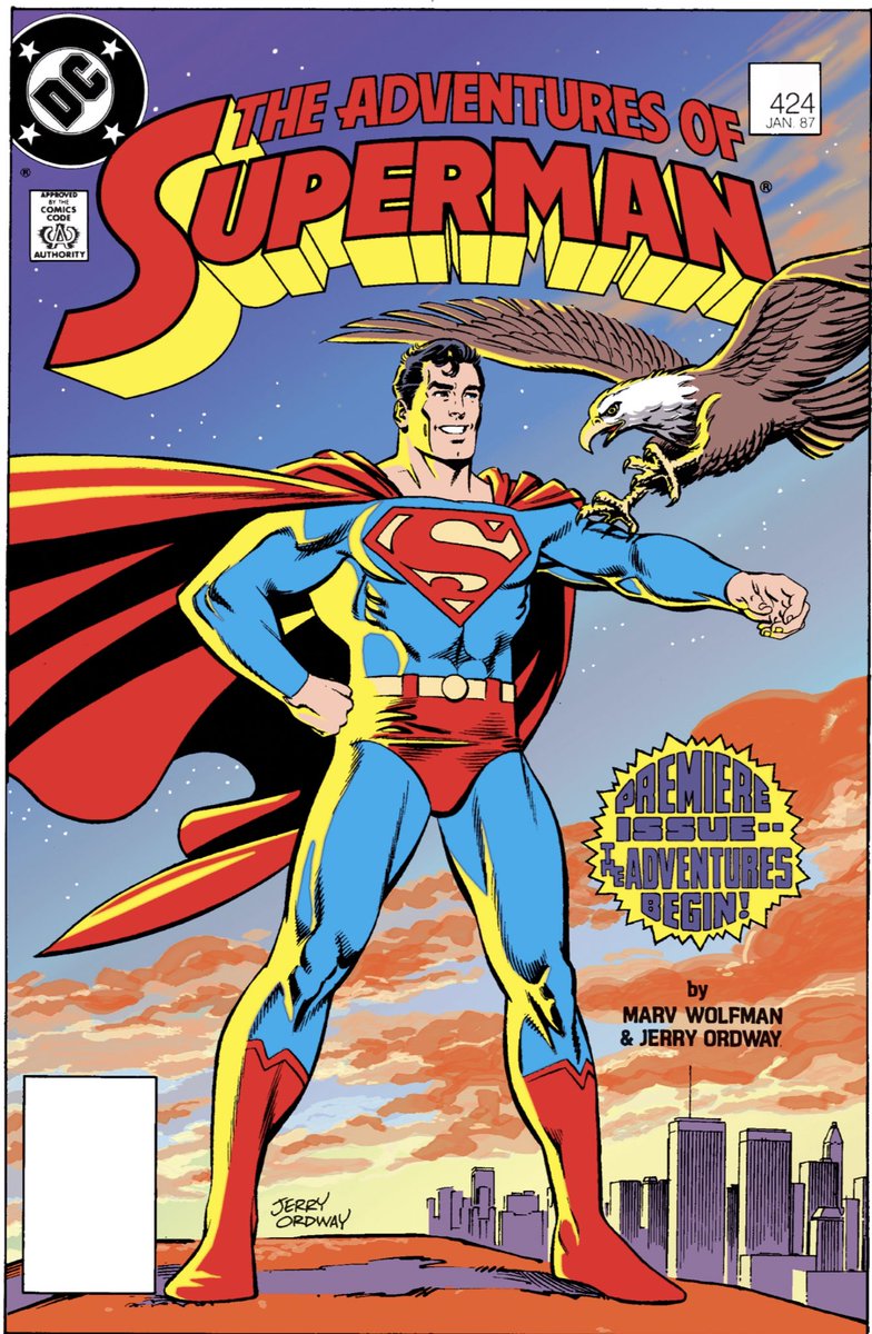 Concurrently with the Byrne books they ran this series, which I gather was until then called SUPERMAN. They retitled it but kept the numbering, so this is kind of a new first issue. The Jerry Ordway cover reflects that perfectly. It stands out even today.